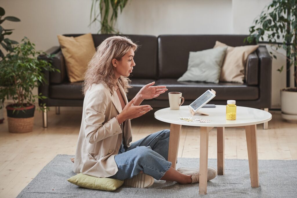 Woman Having Video Call